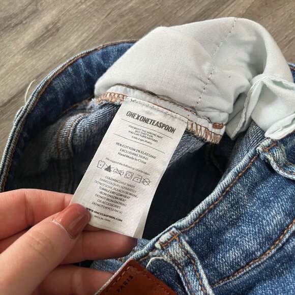One By One Teaspoon High Waist Freebird II Distressed Skinny Jeans Blue Size 24 - Picture 10 of 10